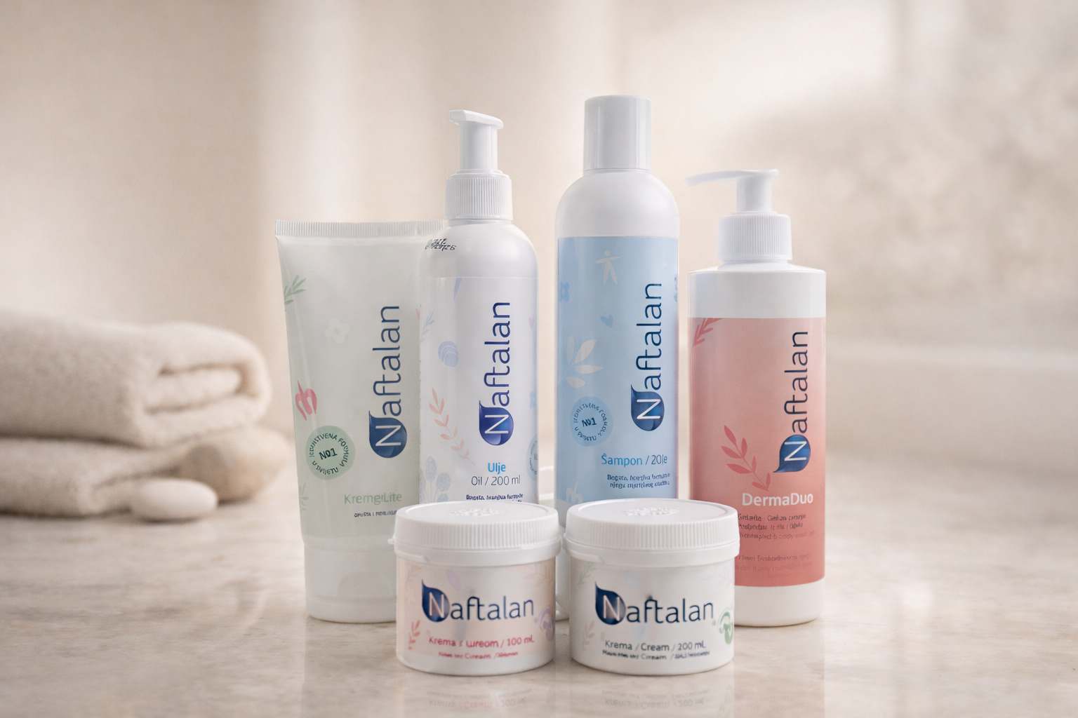Naftalan Komplettpaket – Gesamtpflege für Haut & Kopfhaut
